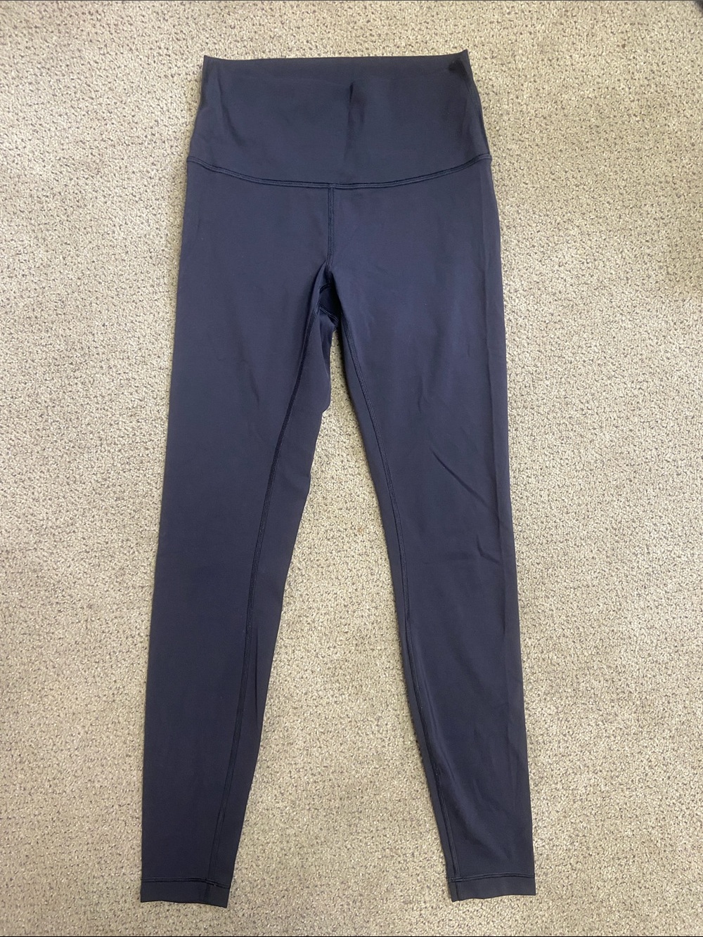 lululemon athletica Black Yoga Leggings with Reflective Logo